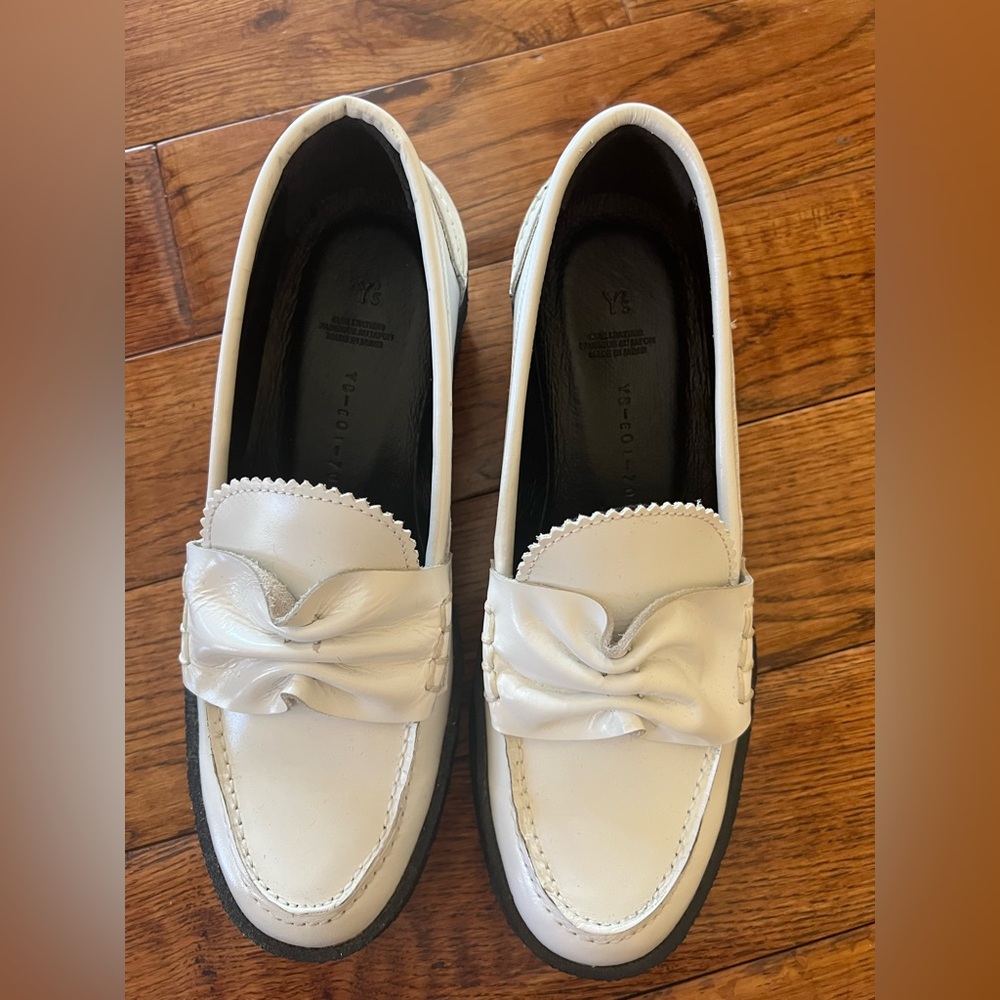 Yohji Yamamoto Loafers Soft Glass Thick Sole White Black Size 7 (2 Japanese) - Picture 13 of 16
